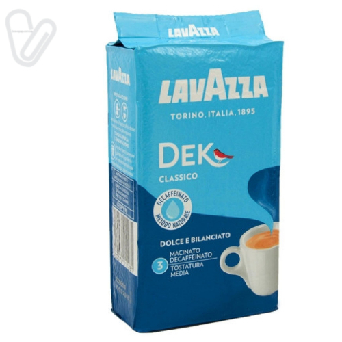 Кава мелена Lavazza Dek без кофеїну 250г - Фото 1