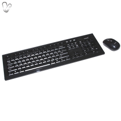 Клавіатура + миша (безпровідний комплект)  HV-KB553GCM wirelessUSB, чорна - Фото 2