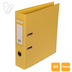 Папка-реєстратор А4 двост. 7 см, жовтий ELITE - Фото 2