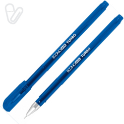 Ручка гелева  Economix Turbo синя 0,5мм - Фото 2