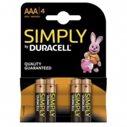Батарейки ААА Duracell Simply LR-03 1.5V (4шт.)