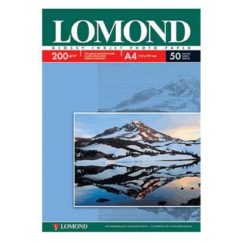 Фотобумага глянец Lomond Glossy Inkjet А4 200 г/м2 50 л. - Фото 1