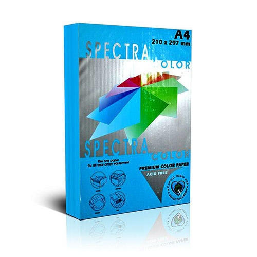 Папір кольоровий А4 160г/м2 інтенсивно синій Spectra Color Turquoise 220 250арк. - Фото 1