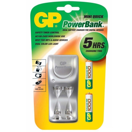 Зарядний пристрій GP Batteries PB25GS250UE2 + 2 акк 2500 mAh 250AAAHCECYKO - Фото 1