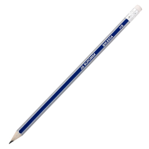 Олівець графітний з гумкою НВ BM.8504  (12шт./пак.) - Фото 1