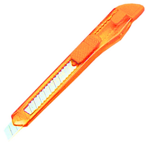 Нож 9мм канцелярский, прозрачный пласт. корпус Soho - Фото 1