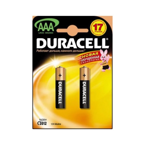 Батарейки ААА Duracell LR-03 MN 2400 (2шт.) - Фото 1