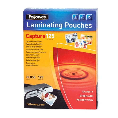 Плівка для ламінув. глянець 54х86мм Fellowes 125мкм (100шт/пак) - Фото 1
