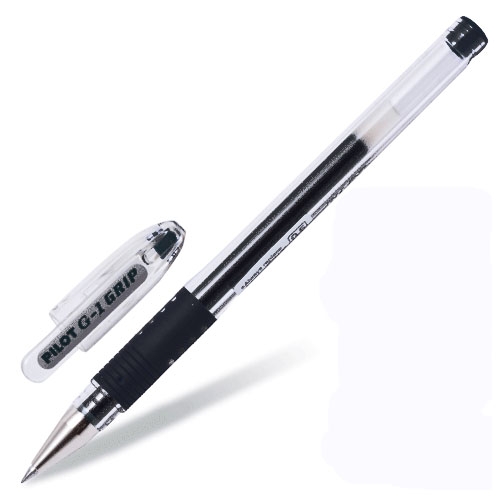 Ручка гелева чорна 0,7 мм BLGP-G1-7T-B “G-1 Grip” - Фото 1