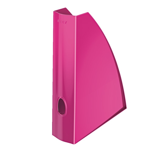 Лоток вертикальний пласт. Leitz WOW, рожевий металік - Фото 1
