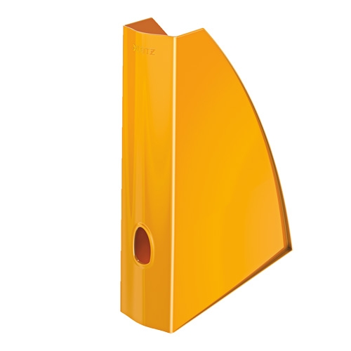 Лоток вертикальний пласт. Leitz WOW помаранчевий металік - Фото 1