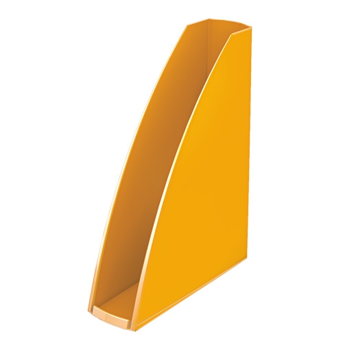 Лоток вертикальний пласт. Leitz WOW помаранчевий металік - Фото 2