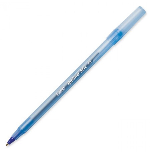 Ручка масляна BIC Round Stic синя 1мм - Фото 1