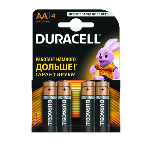 Батарейки АА Duracell LR-6  New&Imported MN 1500 4 шт./уп. - Фото 1