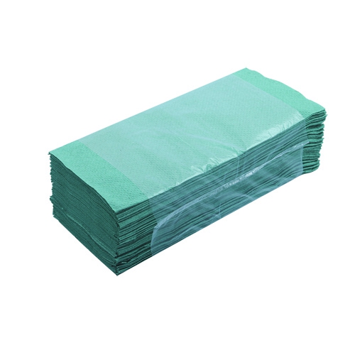 Рушник паперовий Buroclean Z-Z зелений 160 шт - Фото 1