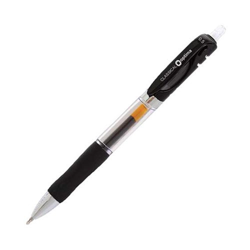 Ручка гелева автом. чорна 0.5мм - Фото 1