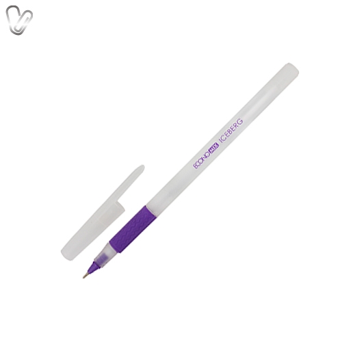 Ручка масляна Economix Iceberg фіолетова 0.7мм - Фото 1