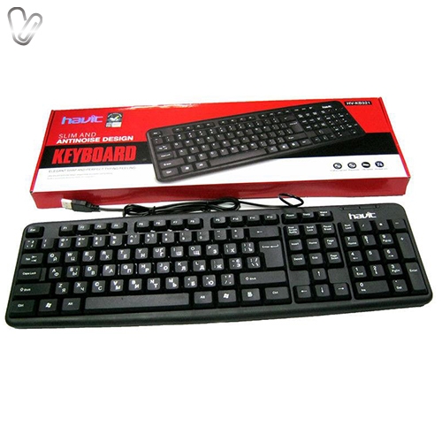 Клавіатура HV-KB378, USB, чорна - Фото 1