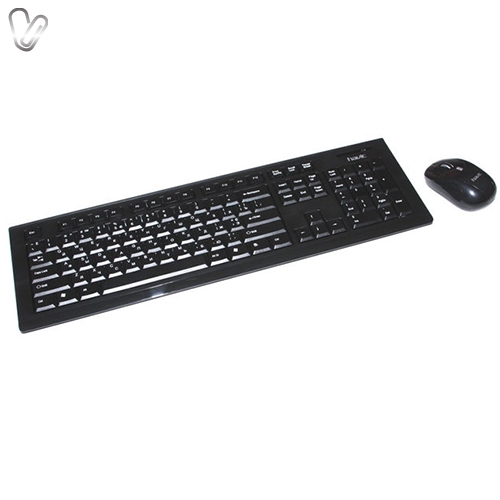 Клавіатура + миша (безпровідний комплект)  HV-KB553GCM wirelessUSB, чорна - Фото 1