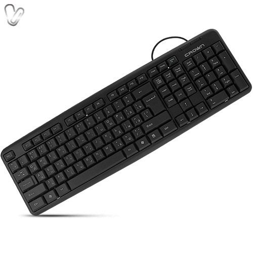 Клавіатура CROWN CMK-02, USB, чорна - Фото 1