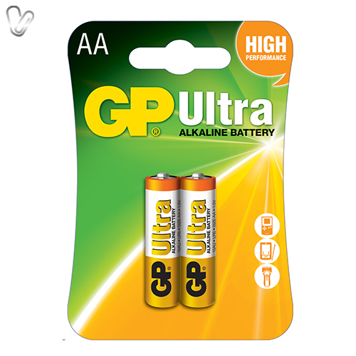 Батарейки АА GP Ultra LR06 1.5V  (2 шт/пак) - Фото 1