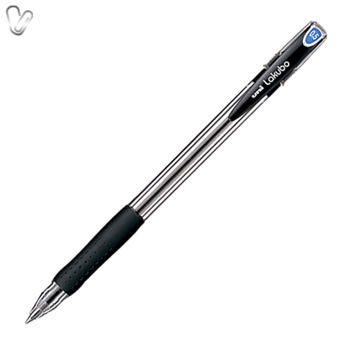 Ручка кулькова UNI Lakubo micro 0,5мм чорна - Фото 1