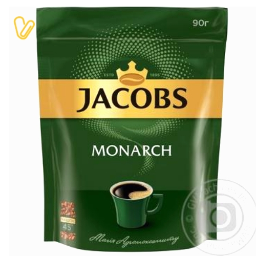 Кава розчинна Якобз Монарх м`яка упак. 90г - Фото 1