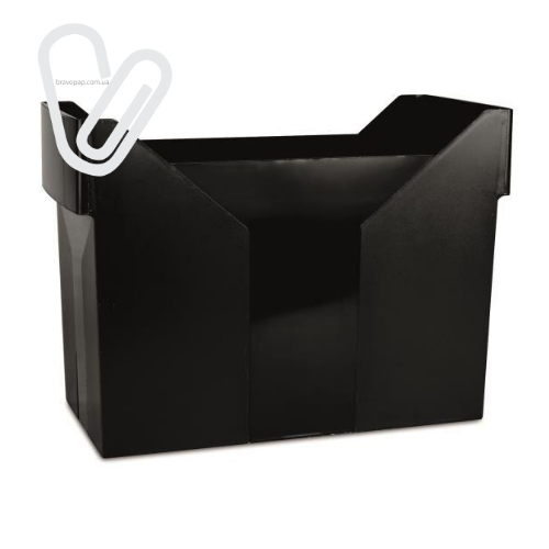 Картотека для підвісних файлів, пластик, чорна - Фото 1