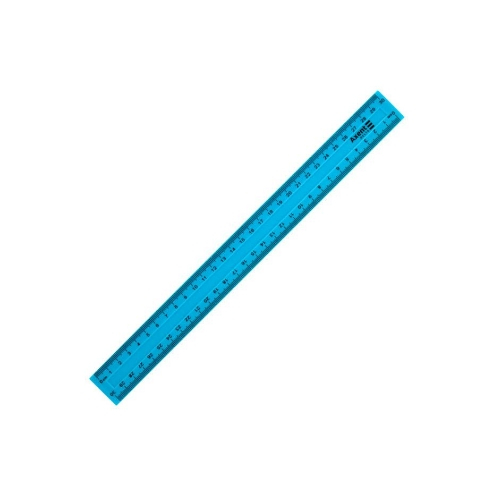 Лінійка пластикова, 30см, блакитна - Фото 1