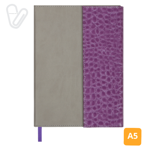 Щоденник недат. А5 фіолетовий з сірим Primo - Фото 1