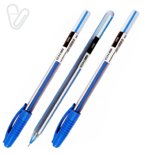 Ручка масляна  Economix Line синя 0.7мм - Фото 1