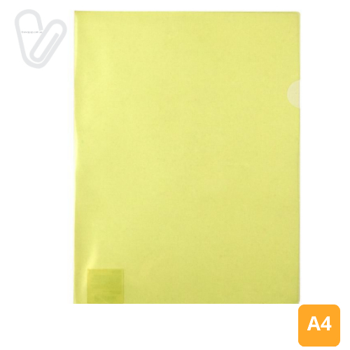 Папка-куточок А4 жовта (10шт/пак) Axent 1434-26-A - Фото 1