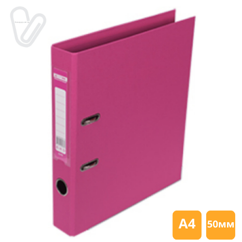 Папка-реєстратор А4 двост. 5 см, рожевий ELITE - Фото 1