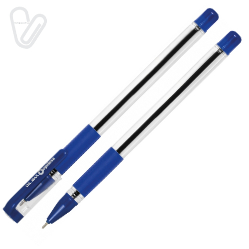 Ручка масляна  Optima Oil Max синя 0.7мм - Фото 4