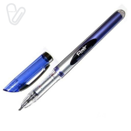 Ручка масляна  Flair 743 синий Writometer ball 10км, синій - Фото 1