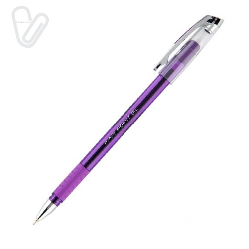 Ручка масляна Fine Point Dlx., фіолетова (полібег) - Фото 1