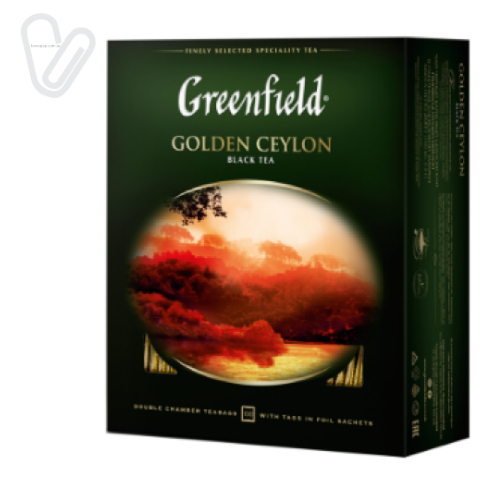 Чай Грінфілд чорний Golden Ceylon (100 пак./пак.) - Фото 1