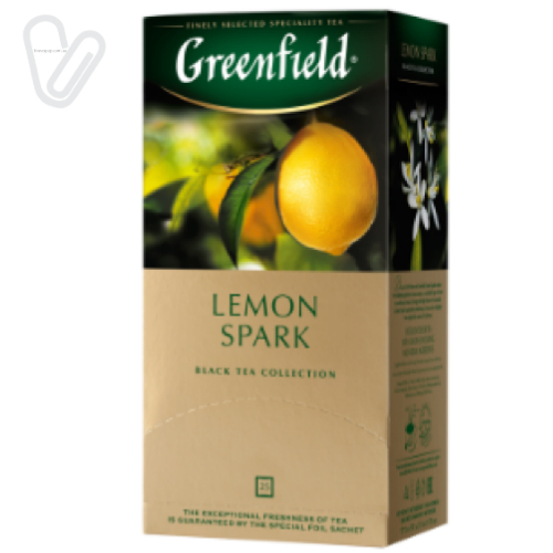 Чай Грінфілд Lemon Spark (25 пак./пак.) - Фото 1