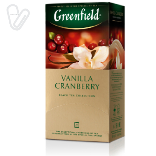 Чай Грінфілд Cranberry Vanilla (25 пак./пак.) - Фото 1