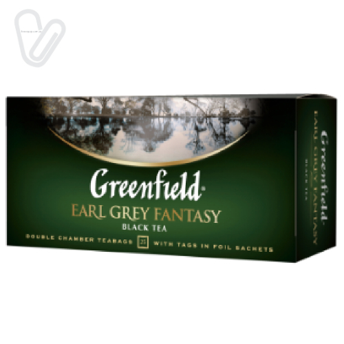 Чай Грінфілд чорний з аром.бергамоту Earl Grey Fantasy (25 пак./пак.) - Фото 1