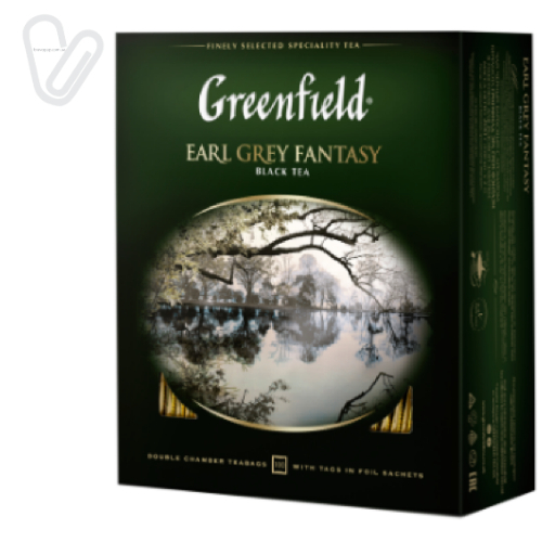 Чай Гринфилд черный с аром.бергамота Earl Grey Fantasy (100 пак./уп.) - Фото 1