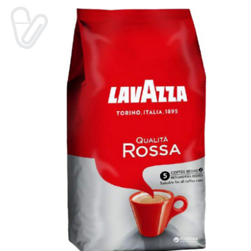 Кава в зернах Lavazza Rossa Qualita 1 кг - Фото 1
