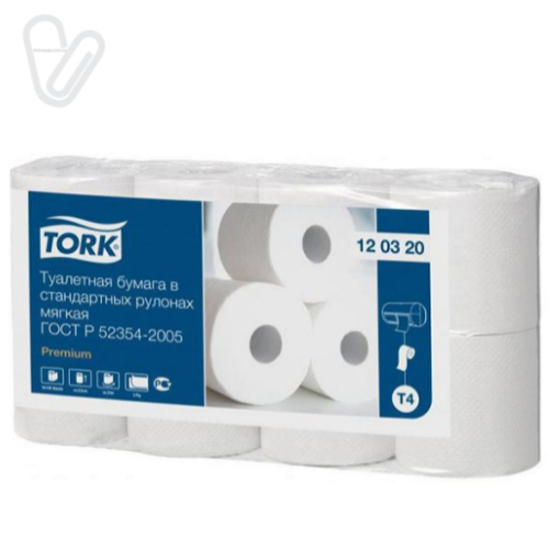 Папір туалетний Tork Premium 2-х шар 23 м 8шт/уп - Фото 1