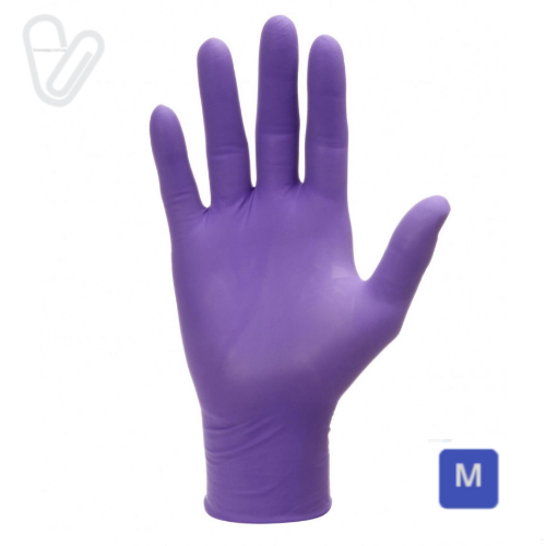 Перчатки нитриловые М (100шт./уп.), фиолетовые - Фото 1