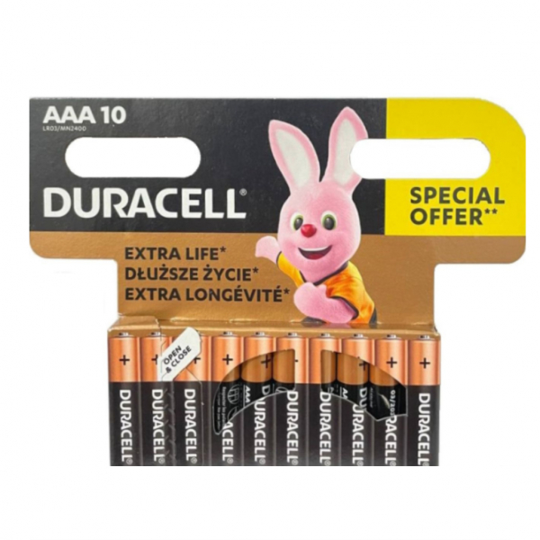 Батарейки ААА Duracell LR-03 1.5V (10шт.) - Фото 1