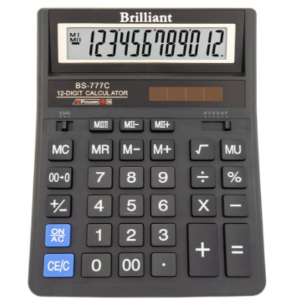 Калькулятор Brilliant BS-777C /12р/ чорний - Фото 1