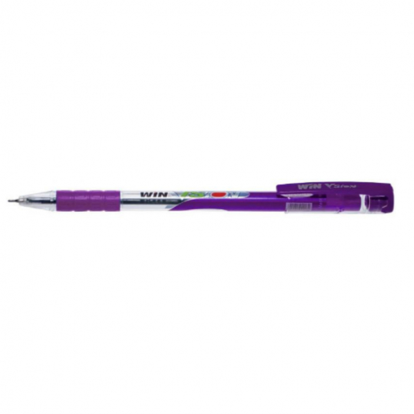 Ручка масляна WIN Vision ​​фіолетова 0.6мм 01010037 - Фото 1