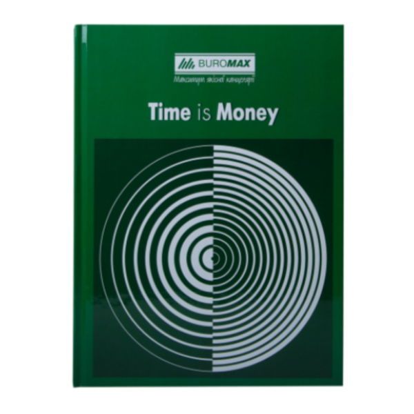 Книга канцеляр. 96арк. кліт. А4 ламін. обкл. офсет TIME IS MONEY Buromax - Фото 1