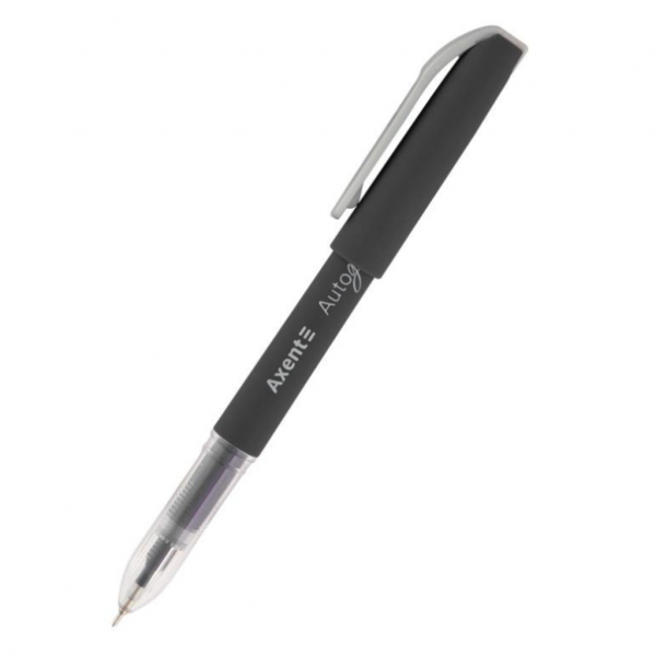 Ручка гелева 0,5 мм 2 км Autographe AXENT, чорна - Фото 1