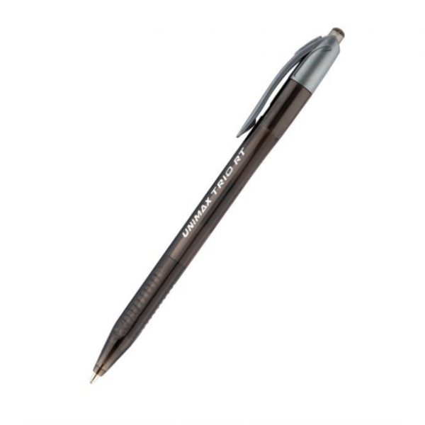 Ручка масляна автом. 1 мм 1,1км Trio RT UNIMAX, чорна - Фото 1